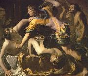 Bernardino Mei Orestes slaying Aegisthus and Clytemnestra oil